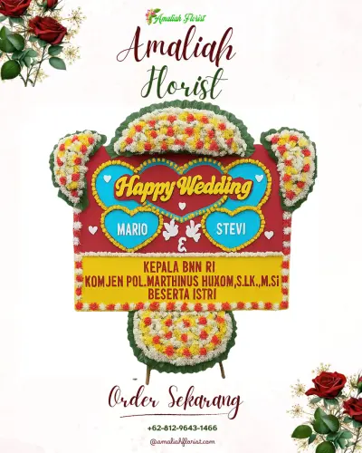 Karangan Papan Bunga Pernikahan di Kajoran